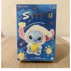 Eat Something Before Sleep Stitch Vinyl Plush Toy Surprise Box MINISO x DISNEY